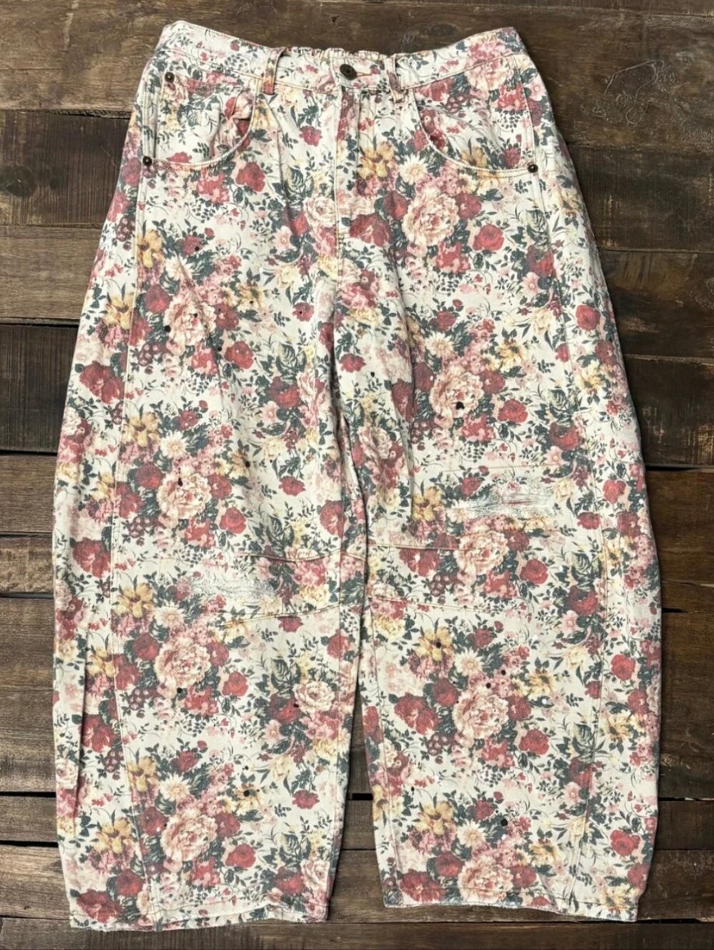 #1723 Jaded Gypsy Barrel Of Dreams Jeans - Rose Garden